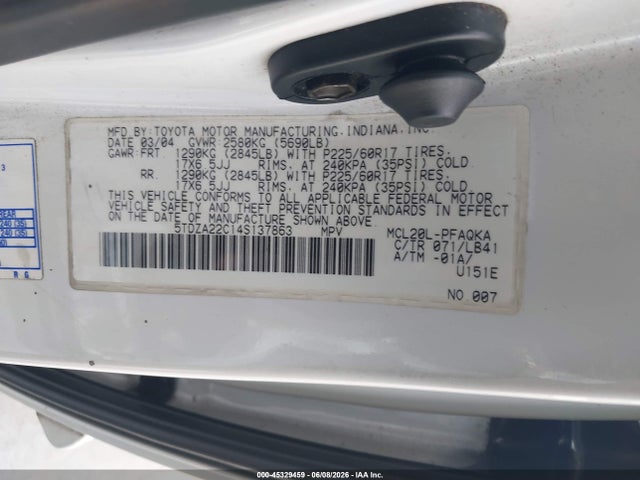 Toyota Sienna Xle Limited