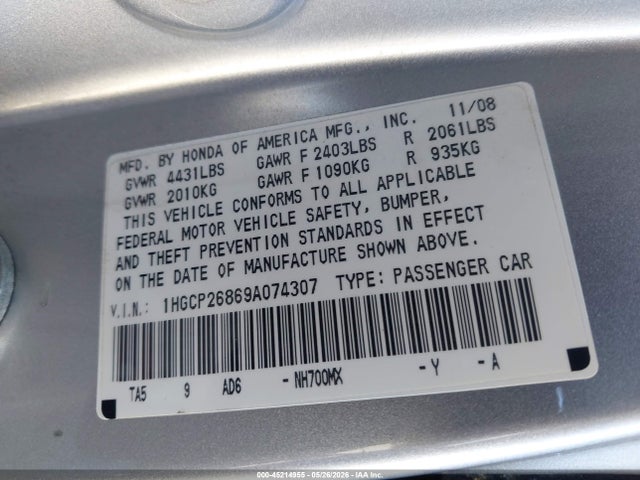 Honda Accord 2.4 Ex-l