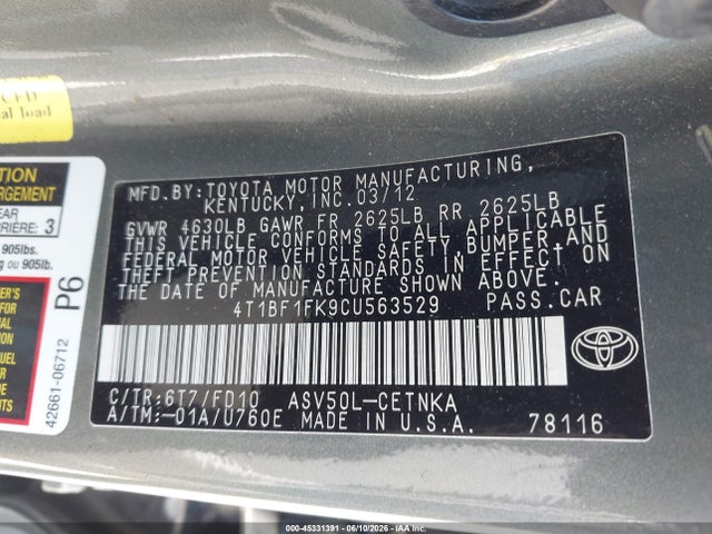 Toyota Camry Le