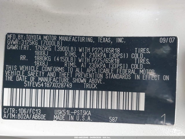 Toyota Tundra Sr5 5.7l V8