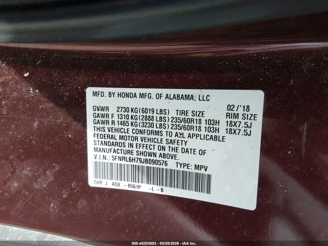 Honda Odyssey Ex-l