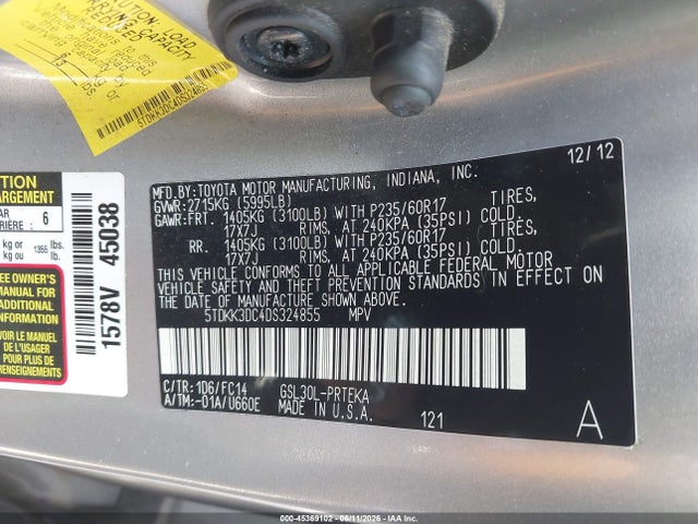Toyota Sienna Le V6 8 Passenger