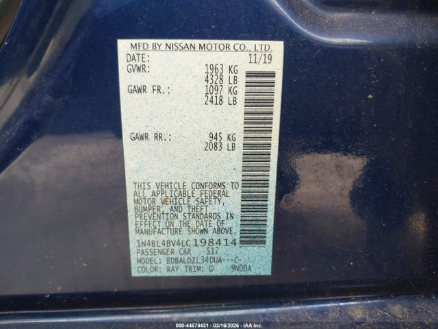 Nissan Altima S Fwd
