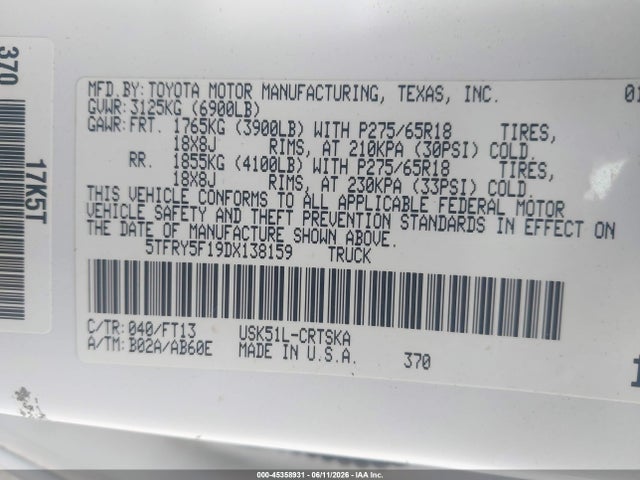 Toyota Tundra Grade 5.7l V8