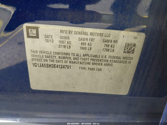 Chevrolet Sonic Ls Auto