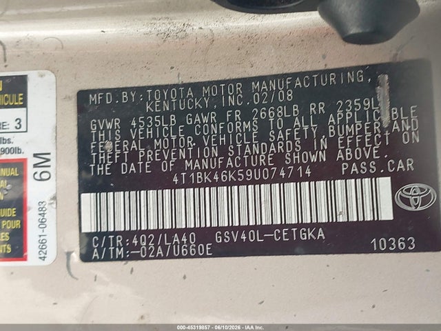Toyota Camry Xle V6
