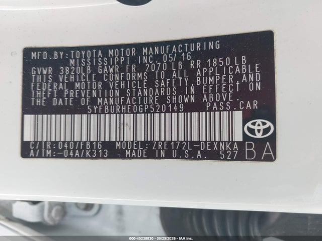 Toyota Corolla Le