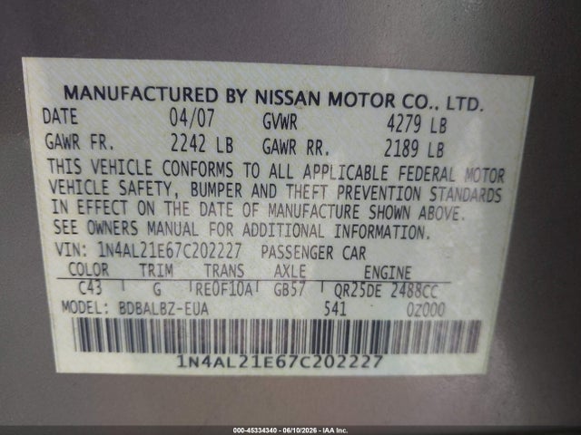 Nissan Altima 2.5 S