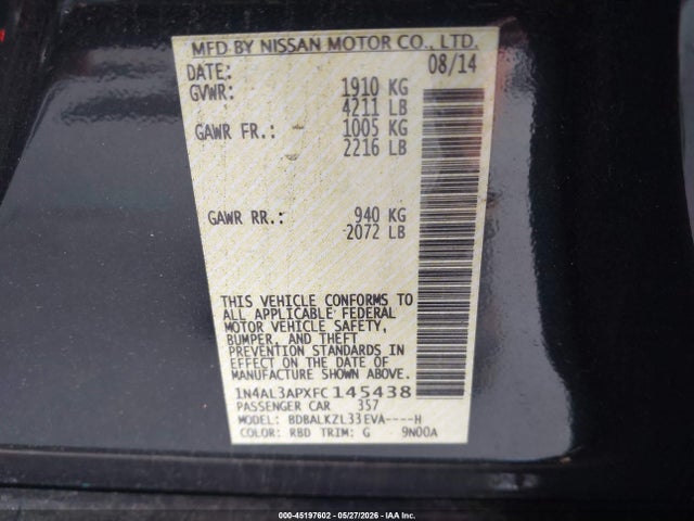 Nissan Altima 2.5 Sv