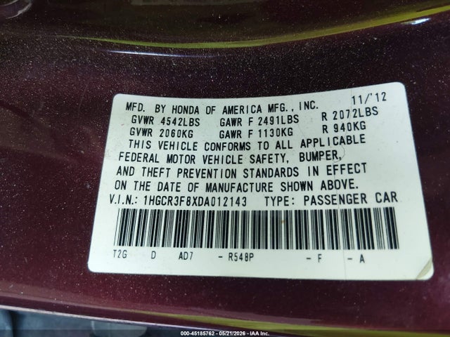 Honda Accord Ex-l V-6