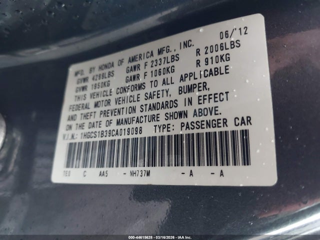 Honda Accord 2.4 Lx-s