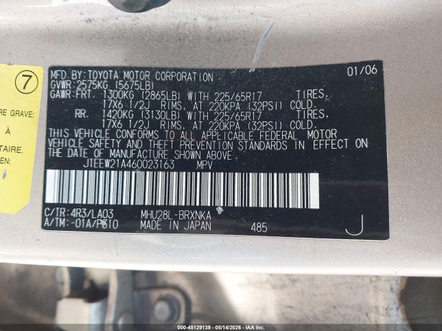 Toyota Highlander Limited V6