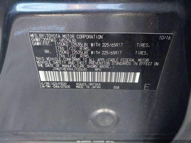 Toyota RAV4 Le