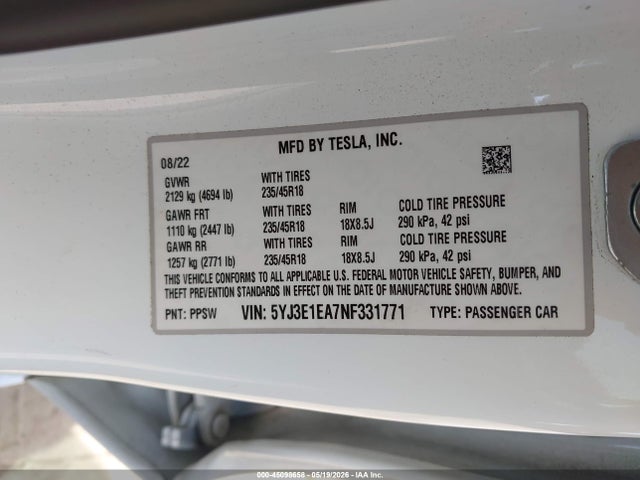 Tesla Model 3 Rear-wheel Drive