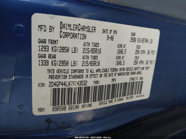 Dodge Grand Caravan Sxt