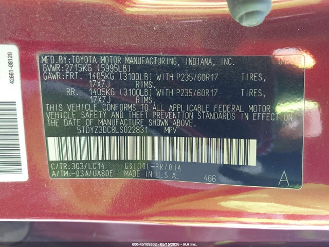 Toyota Sienna Xle