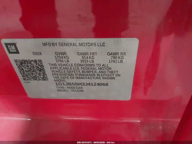 Chevrolet Sonic Ls Auto