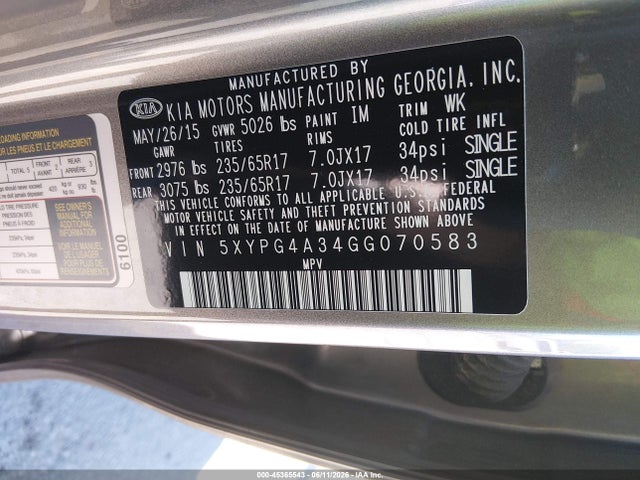 Kia Sorento 2.4l Lx