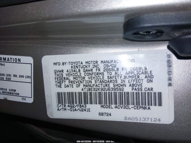 Toyota Camry Le