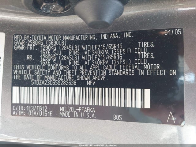 Toyota Sienna Le