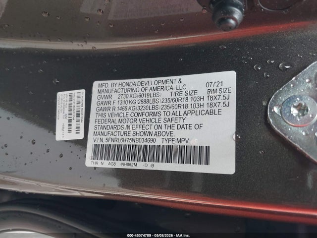 Honda Odyssey Ex-l