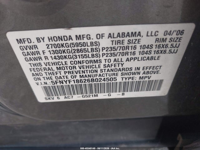 Honda Pilot Ex-l