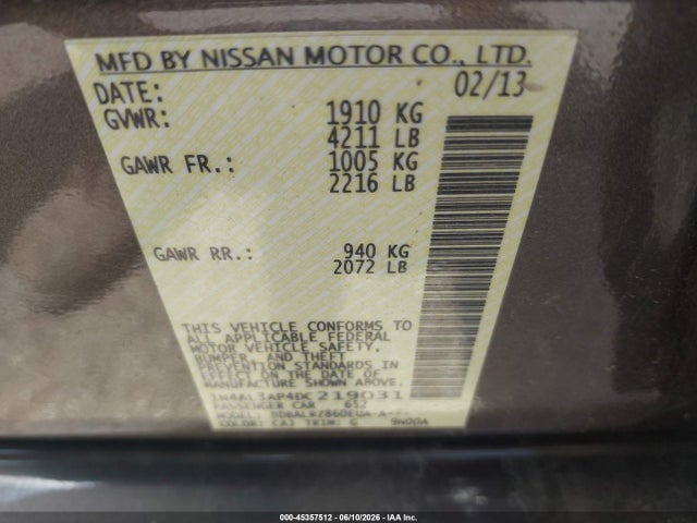 Nissan Altima 2.5 S