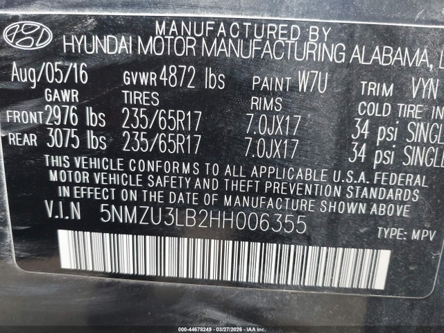 Hyundai SANTA FE 2.4l