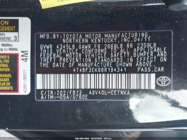 Toyota Camry Le