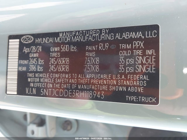 Hyundai SANTA CRUZ Sel