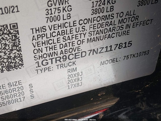 GMC Sierra 1500 4wd  Standard Box Elevation