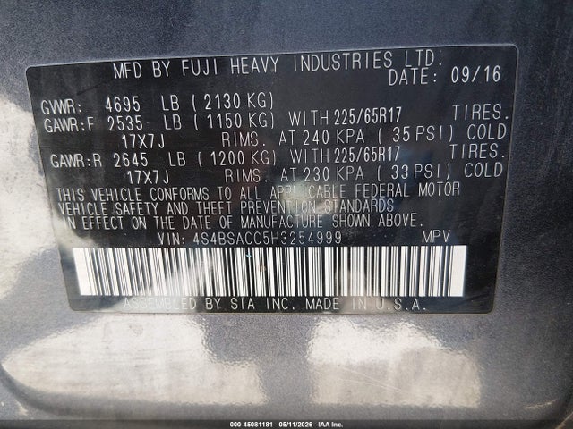 Subaru Outback 2.5i Premium