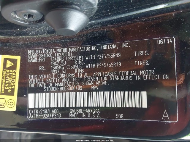 Toyota Highlander Limited Platinum V6