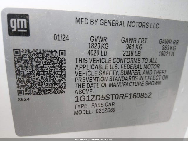 Chevrolet Malibu Fwd 1lt