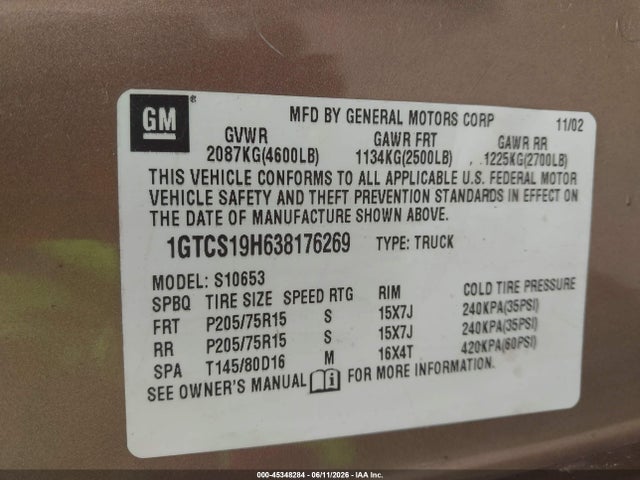 GMC Sonoma Sls