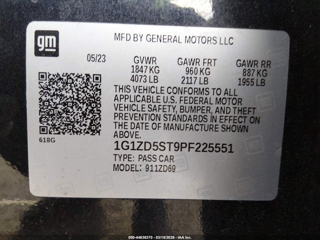 Chevrolet Malibu Fwd 1lt