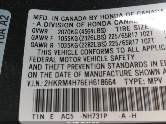 Honda CR-V Ex-l