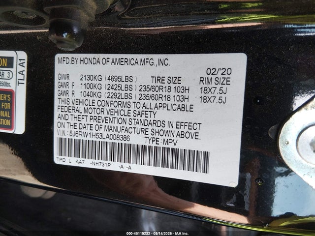 Honda CR-V 2wd Ex