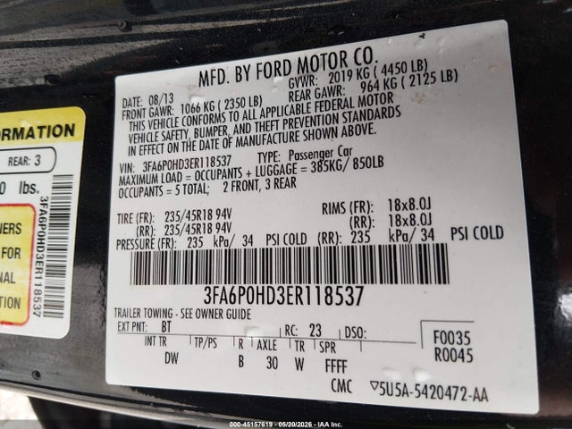 Ford Fusion Se