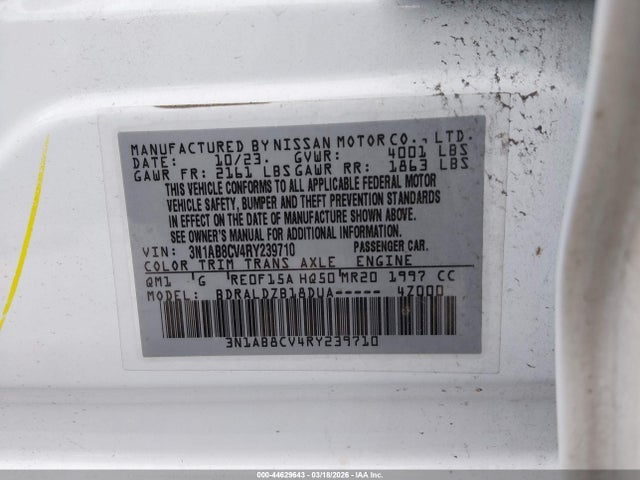 Nissan Sentra Sv Xtronic Cvt