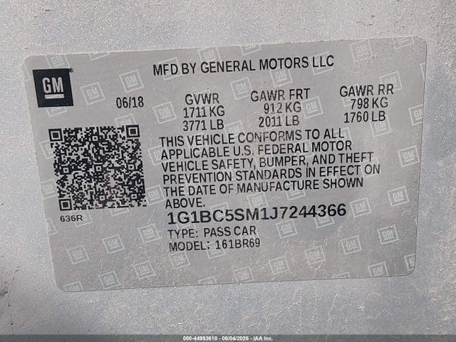 Chevrolet Cruze Ls Auto