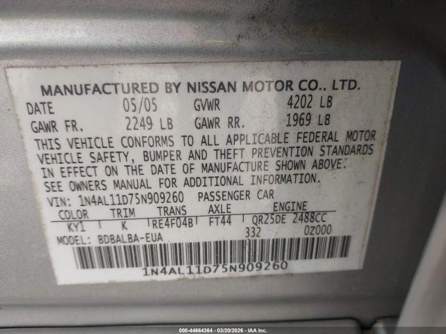 Nissan Altima 2.5 S