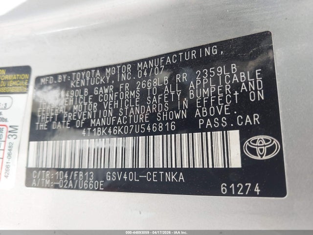 Toyota Camry Le V6