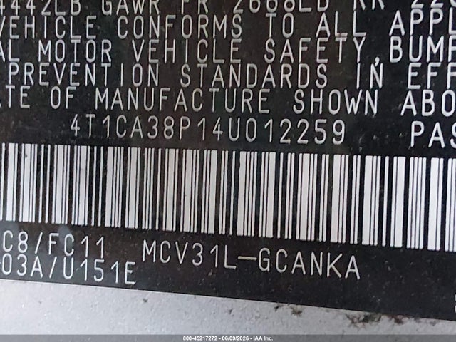 Toyota Camry Se Sport V6