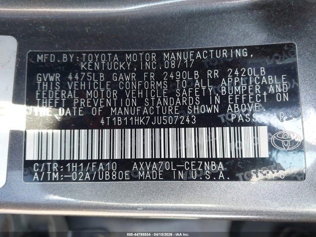 Toyota Camry Le