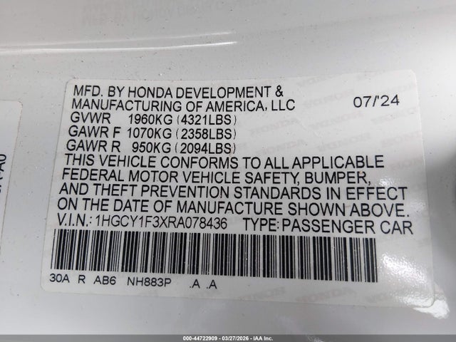 Honda Accord Ex
