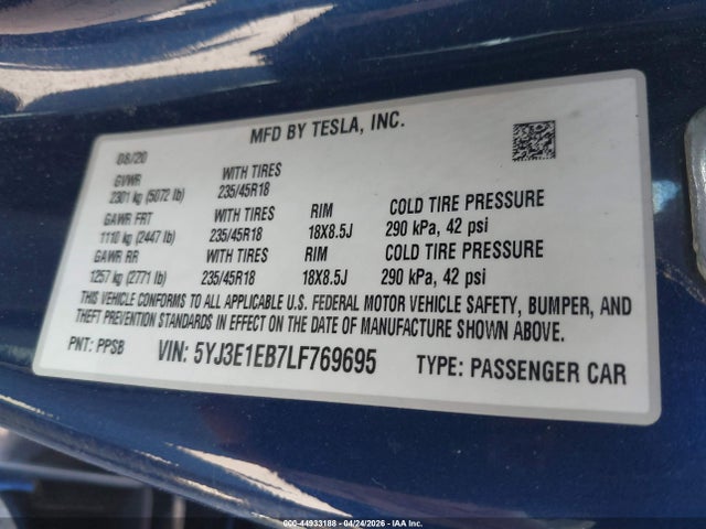 Tesla Model 3 Long Range Dual Motor All-wheel Drive