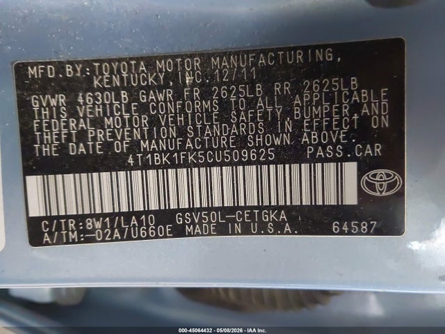 Toyota Camry Xle V6
