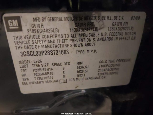 Saturn Vue 4-cyl Xe