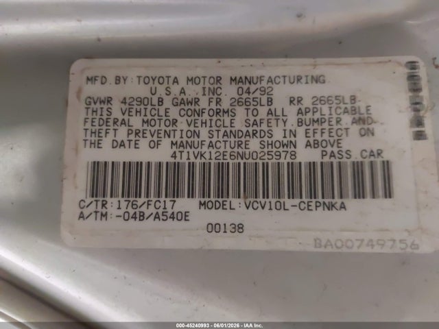 Toyota Camry Le